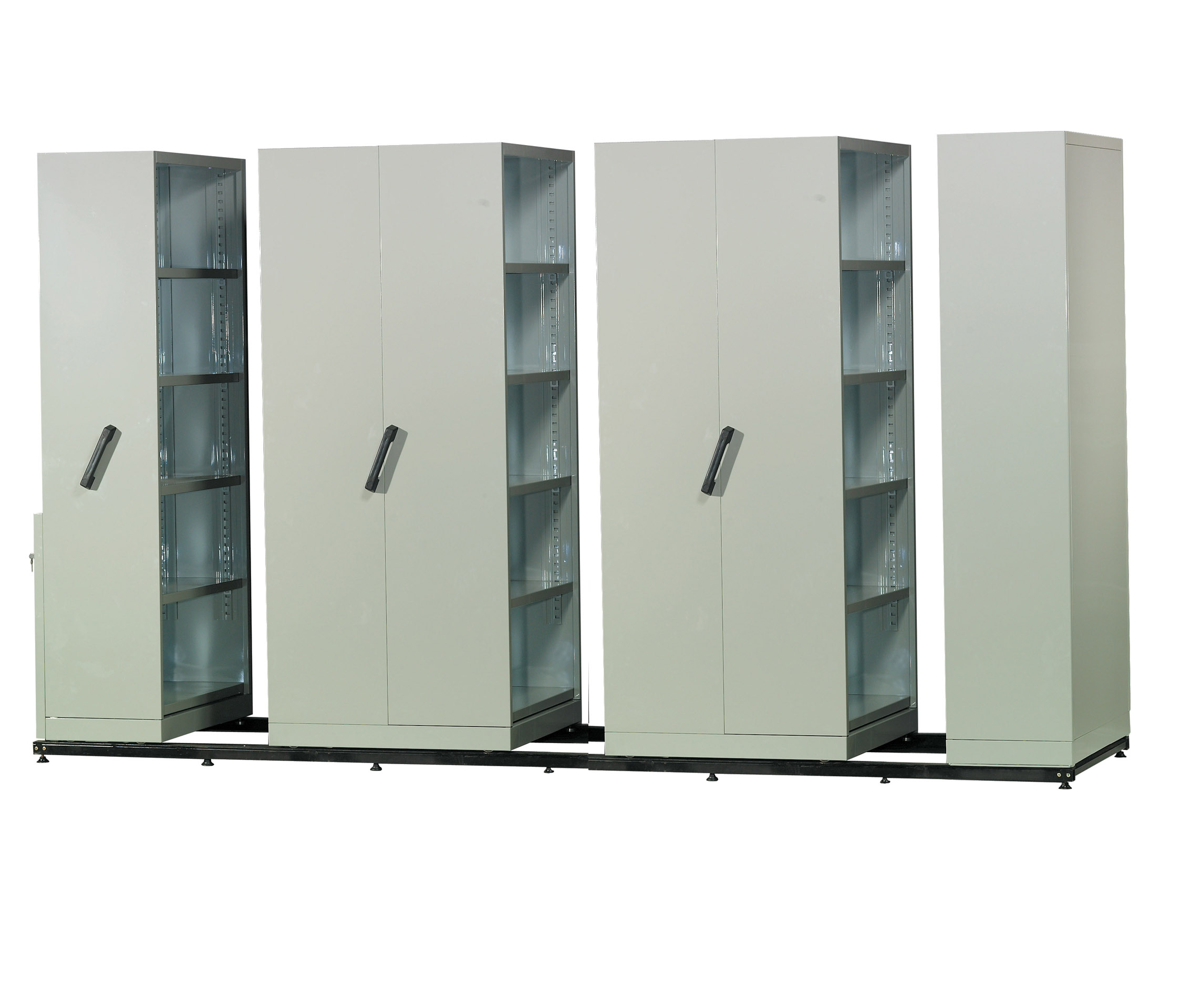 office storage steel 6 bay mobile compactor
