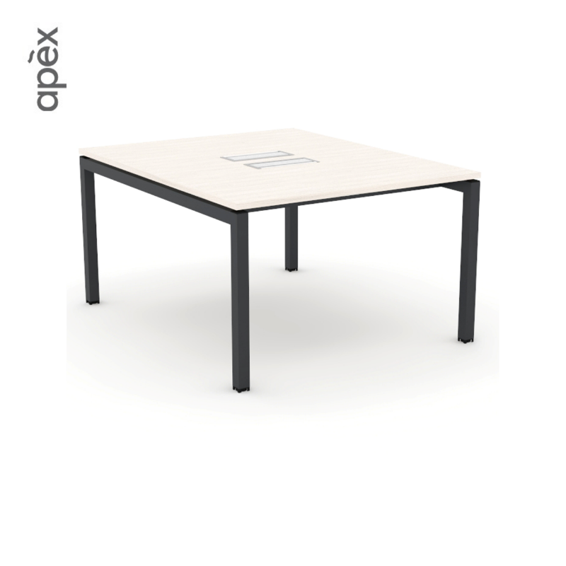 2 Seater Double Link Table with Flipper Casing - NEXT Series W-N120X148-D2B-F