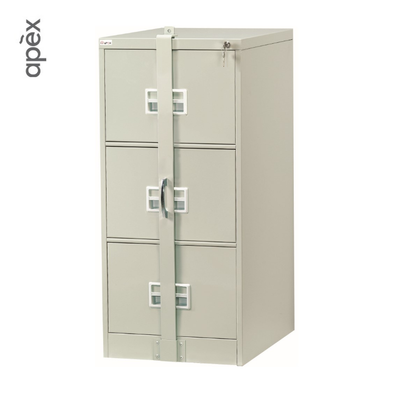 3 Drawer Filing Cabinet with Recess Handle ST-106B