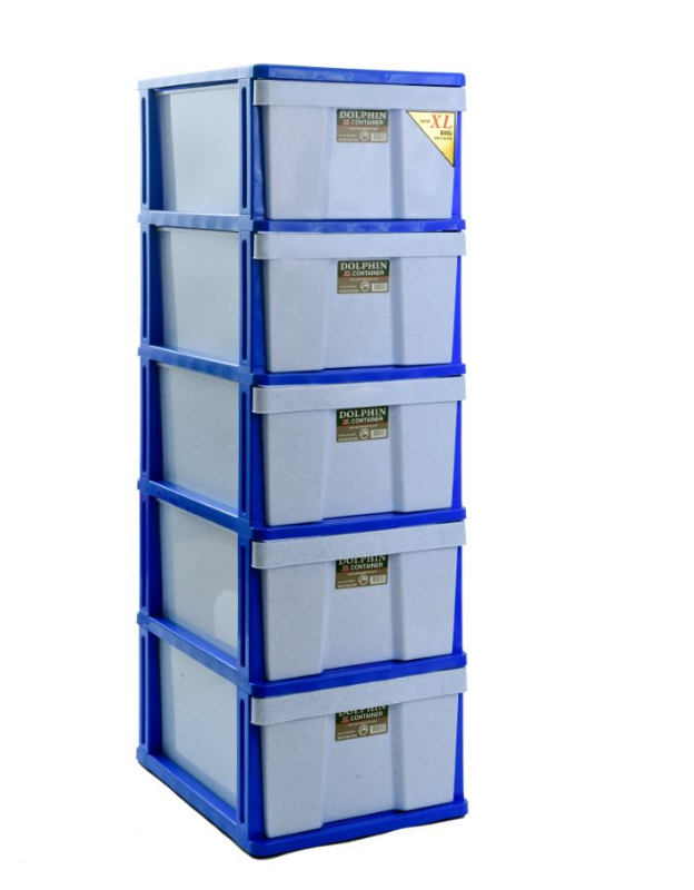 5 Tier Dolphin Plastic Drawer