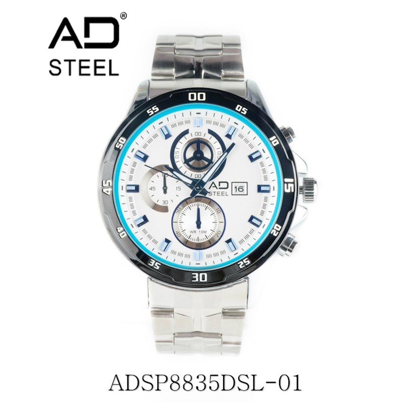 AD Steel ADSP8835D Men Stainless Steel Chain Sport Watches with Date