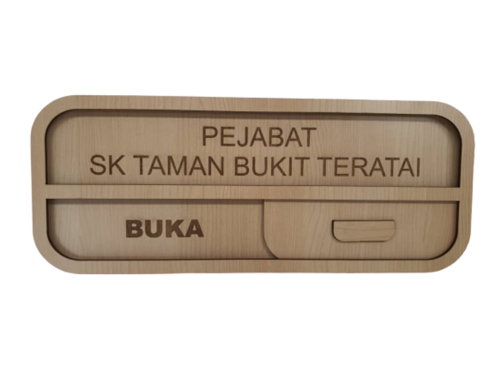 Adjustable sign (Ada/Tiada)