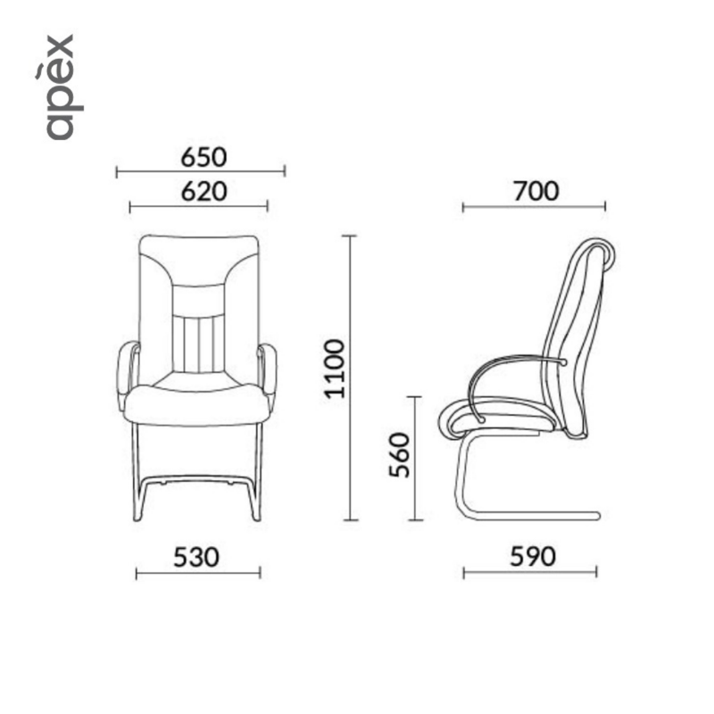 Boss Series Leather Visitor Chair - BL18