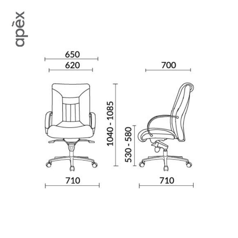 Boss Series Low Back Leather Chair - BL18