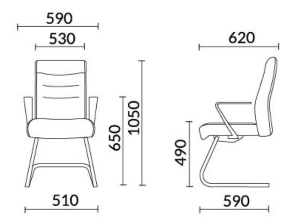 Dibo Series Leather Visitor Chair