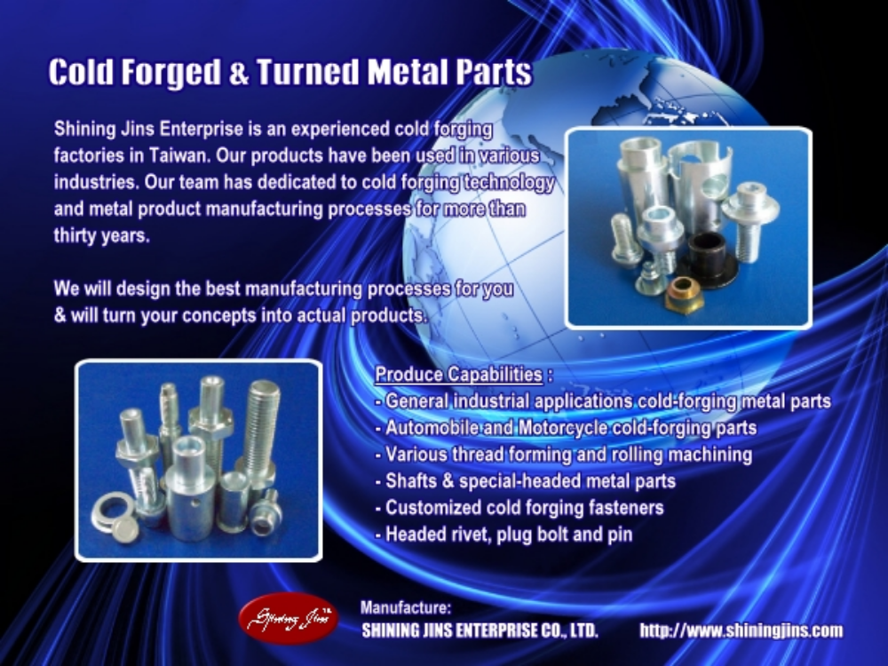 Fastener & Bolt - Cold forged and Turned parts made in Taiwan