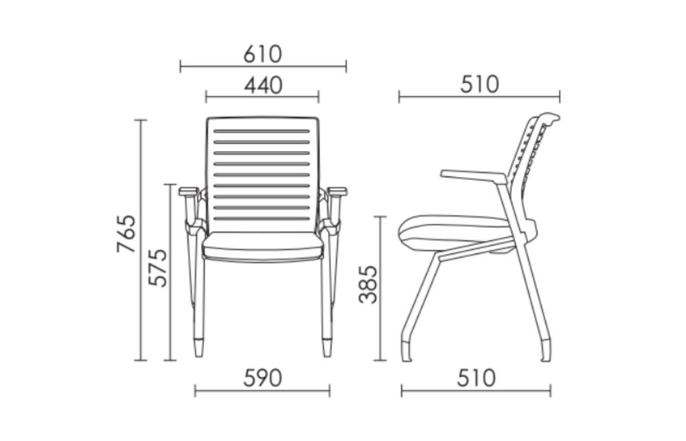 Foldable Training Chair with Writing Tablet- ELMO Series
