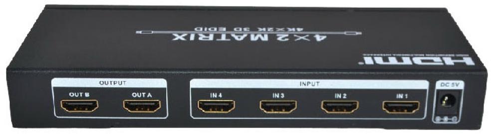 HDMI MATRIX SWITCH SUPPORT 4X2 - KVSWNL-HDMS402N