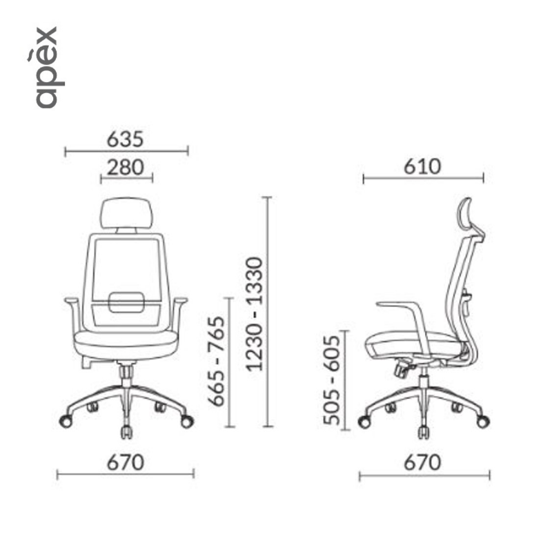 High Back Mesh Office Chair - LIVIO Series