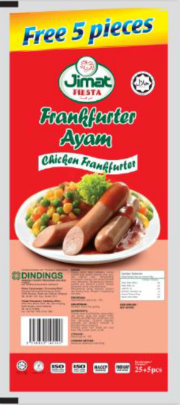 JIMAT FIESTA Frozen Food Chicken Frankfurter hot dog