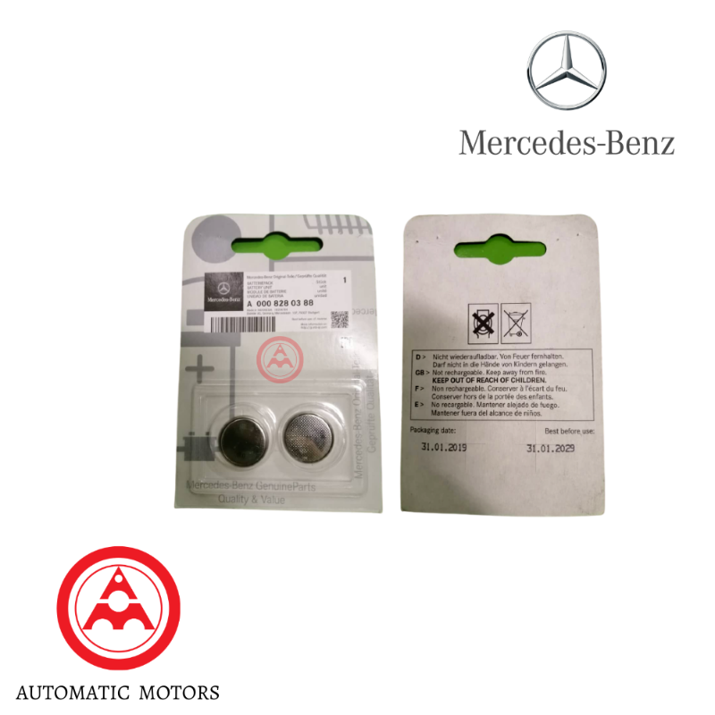 Mercedes Benz Original Remote Control Battery (2pcs) (CR2025)(0008280388)(A0008280388)