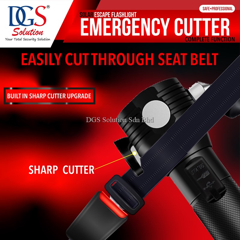 Multi Function Solar Escape Flashlight Torchlight
