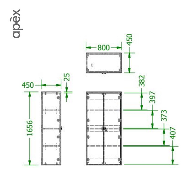 Office Workstation Book Shelf with Doors - YH Series
