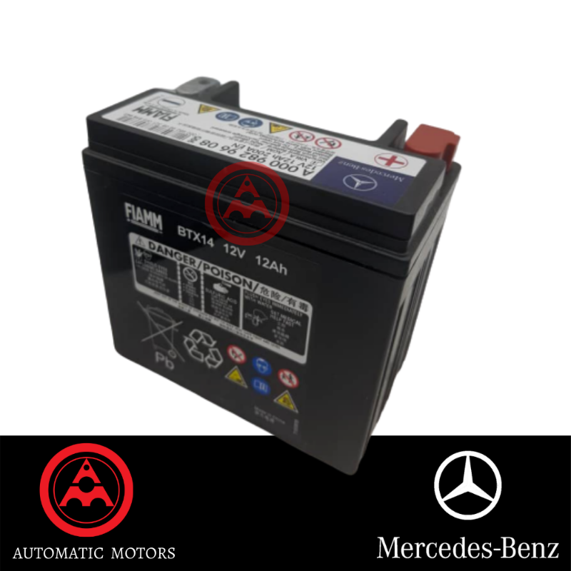 Original Mercedes Benz Auxiliart / Backup Battery 12V12AH 200A W222 W212 (0009829308)(0009829608)(0019822708)(0049820008)(0009827008)