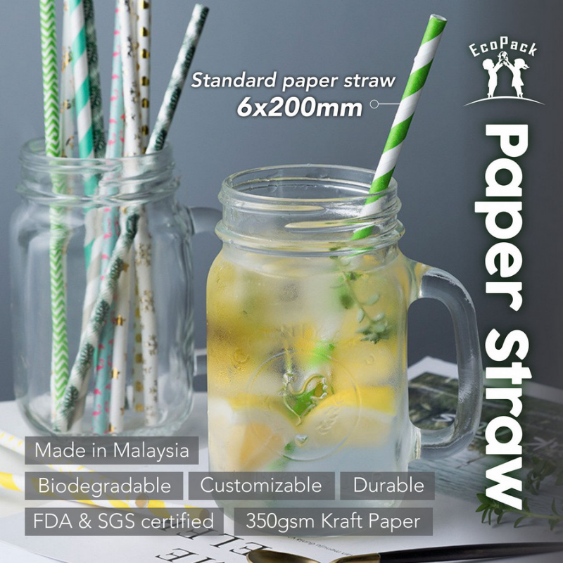 Paper Straw (Standard) 6mm - 500pcs