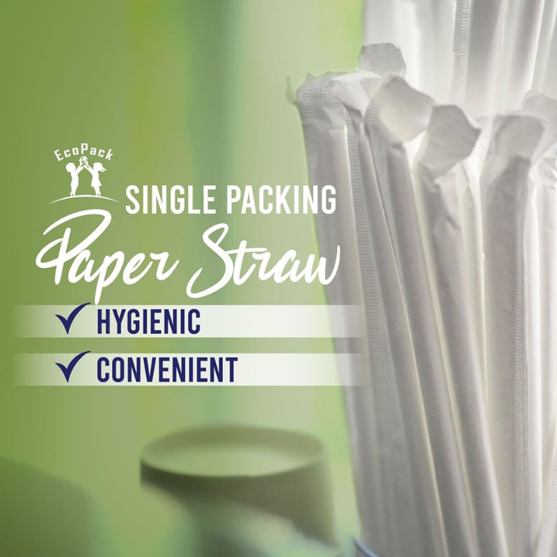 Paper Straw 6mm,  8mm & 12mm (With Single Packing)