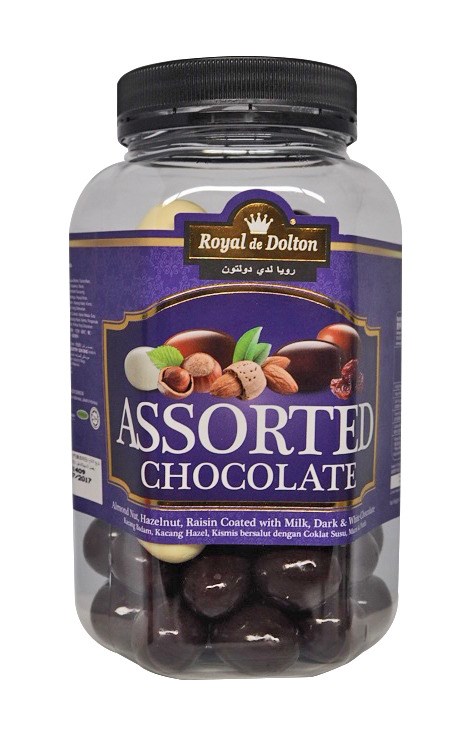 Royal de Dolton Assorted Chocolate (Almond/Hazel/Raisin) Jar
