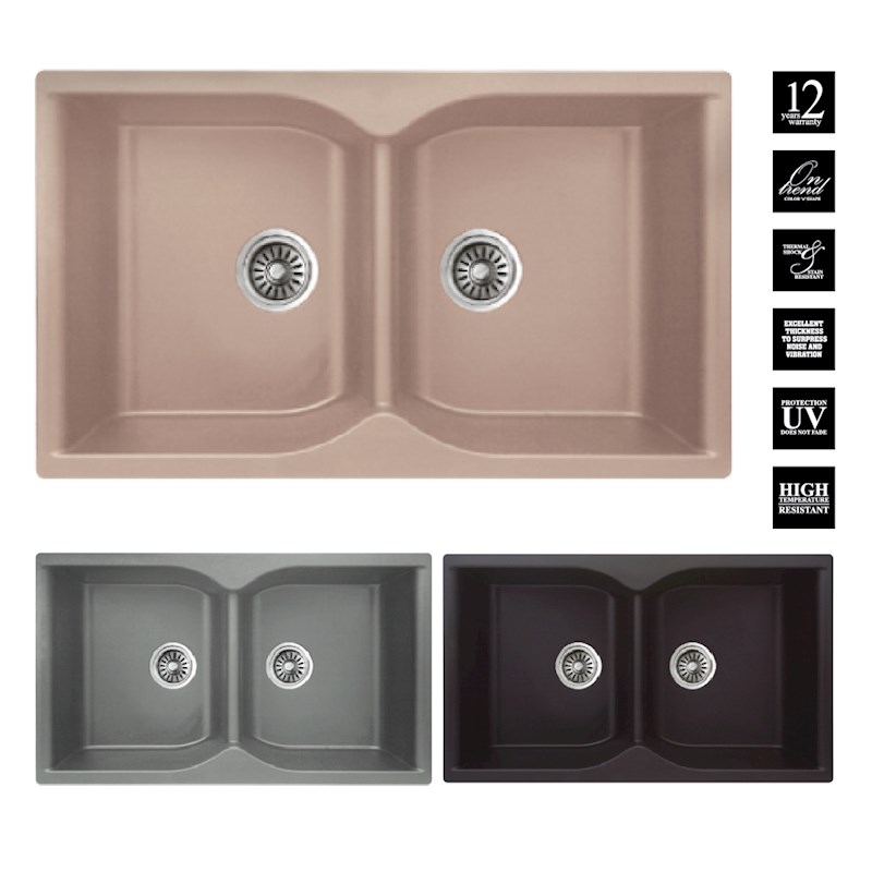 TORA - Granite Kitchen Sink Double Bowl