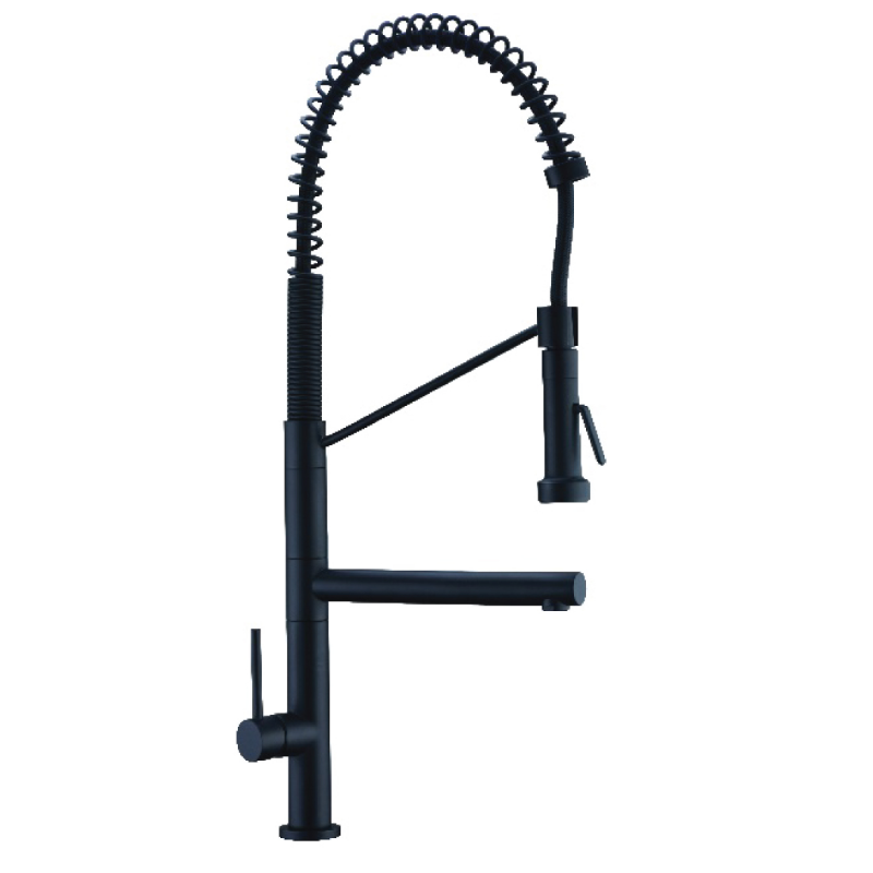 TORA Brass Black Matt Single Lever Dual Function Pillar Sink Mixer Tap