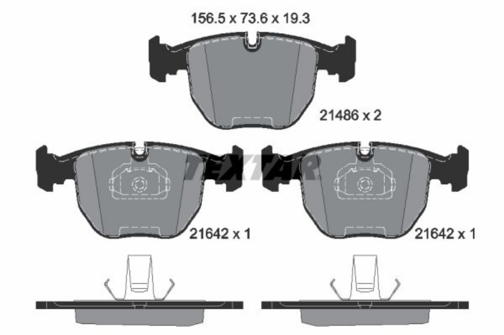 Textar Front Brake Pad Set BMW E38 740i X3 E83 LCI 3.0sd X5 E53 Z8 